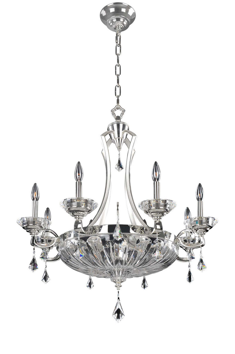 Allegri 028555-017-FR001 12 Light Chandelier, Two Tone Silver