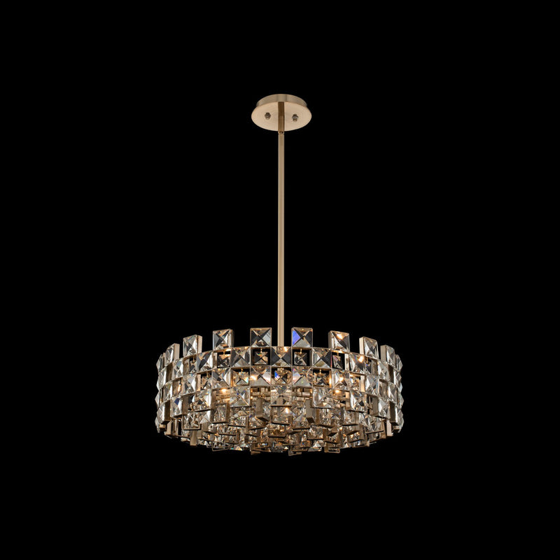 Allegri 036656-038-FR001 Nine Light Pendant, Brushed Champagne Gold