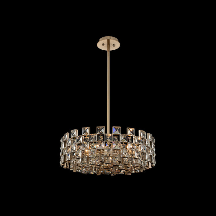 Allegri 036656-038-FR001 Nine Light Pendant, Brushed Champagne Gold
