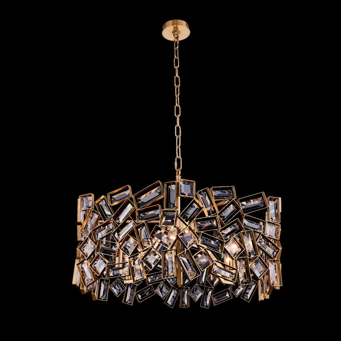 Allegri 038155-044-FR001 Six Light Pendant, Winter Brass