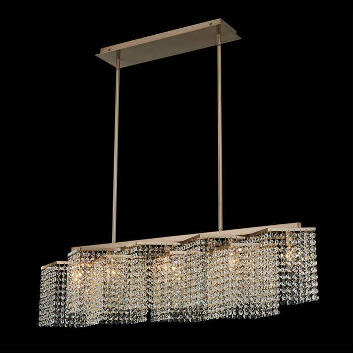 Allegri 038961-038-FR001 Five Light Island Pendant, Brushed Champagne Gold