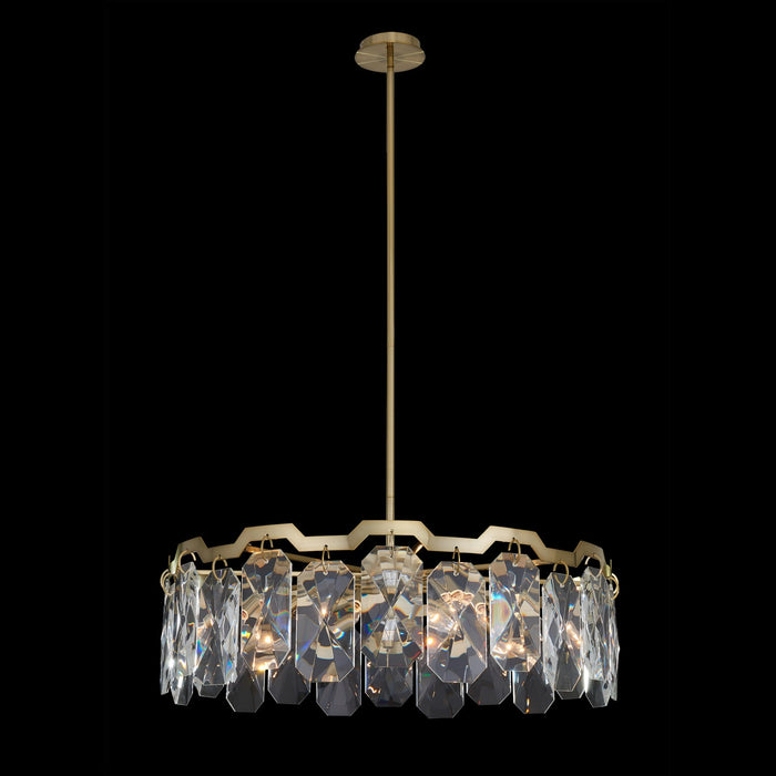 Allegri 039357-039-FR001 Eight Light Pendant, Brushed Brass