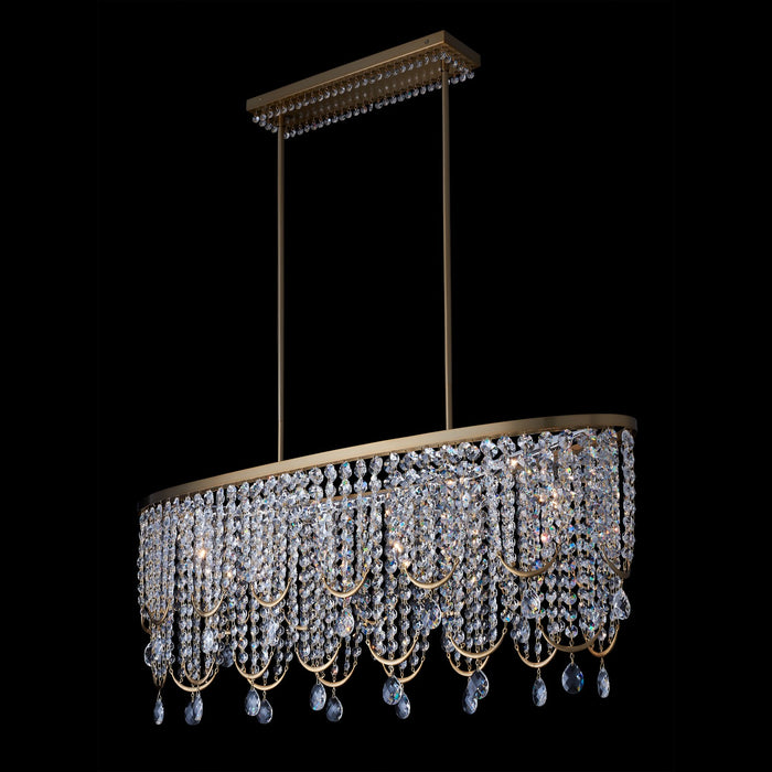 Allegri 039661-044-FR001 Six Light Island Pendant, Winter Brass
