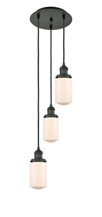 Innovations 113F-3P-BK-G311 Three Light Pendant, Matte Black