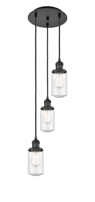Innovations 113F-3P-BK-G314 Three Light Pendant, Matte Black
