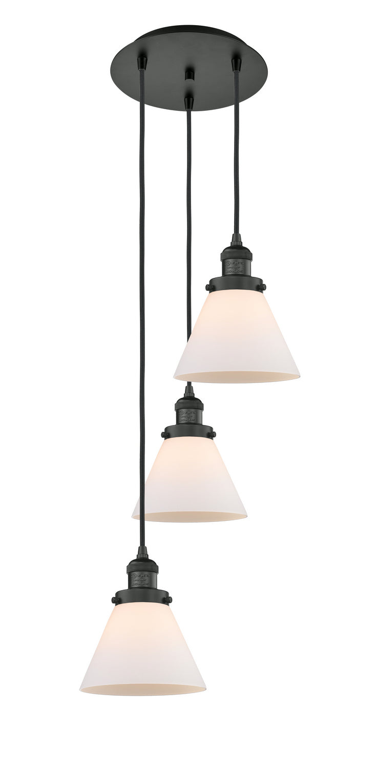 Innovations 113F-3P-BK-G41 Three Light Pendant, Matte Black
