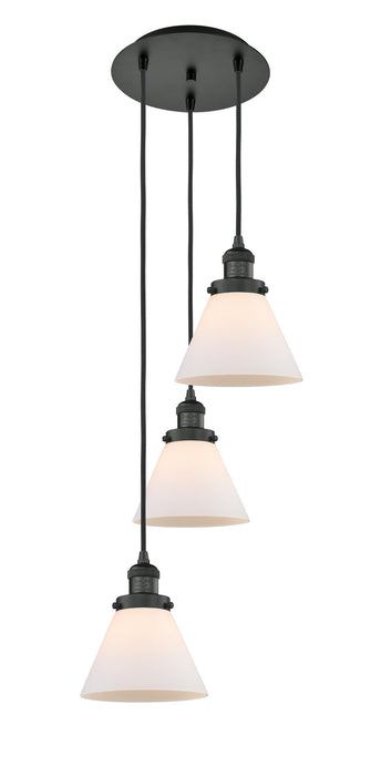 Innovations 113F-3P-BK-G41 Three Light Pendant, Matte Black