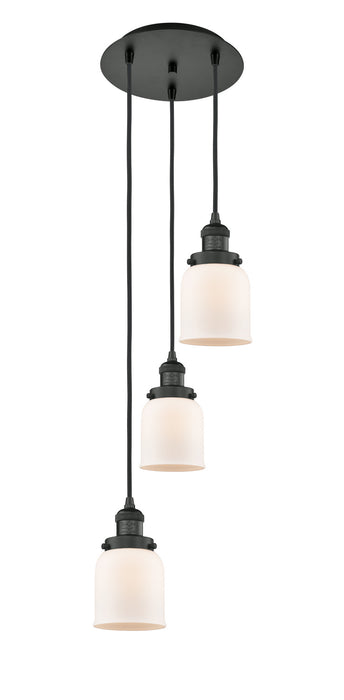 Innovations 113F-3P-BK-G51 Three Light Pendant, Matte Black