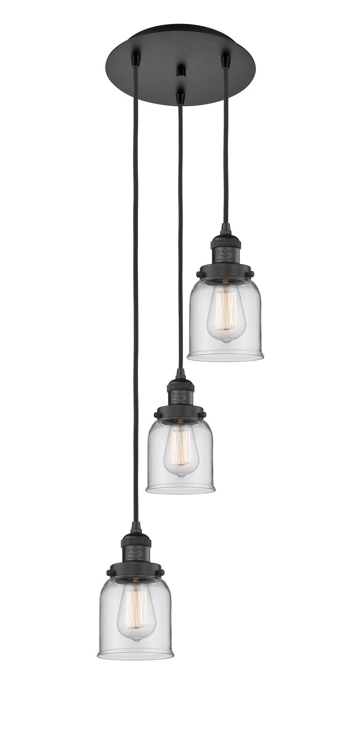 Innovations 113F-3P-BK-G52 Three Light Pendant, Matte Black