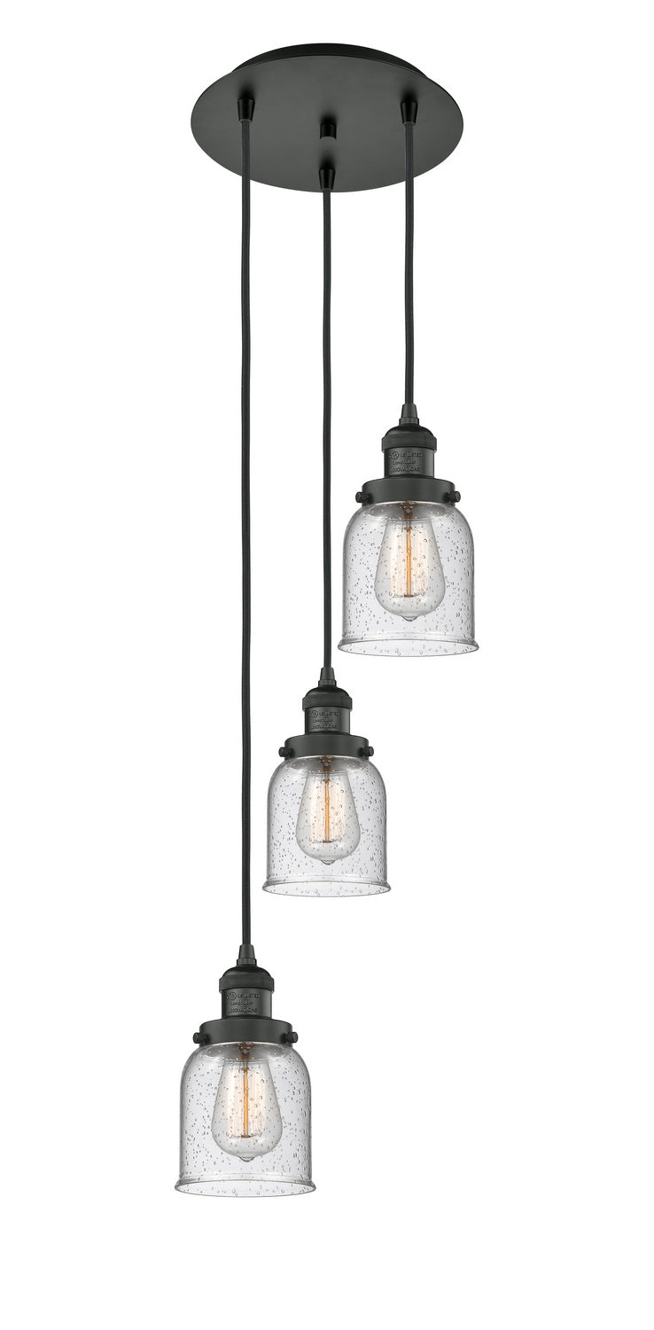 Innovations 113F-3P-BK-G54 Three Light Pendant, Matte Black