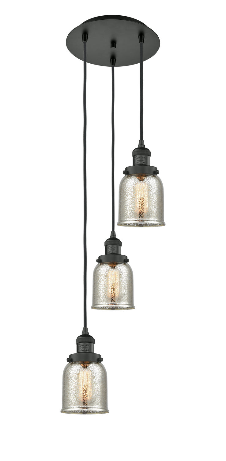 Innovations 113F-3P-BK-G58 Three Light Pendant, Matte Black