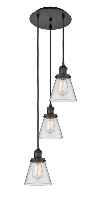 Innovations 113F-3P-BK-G62 Three Light Pendant, Matte Black