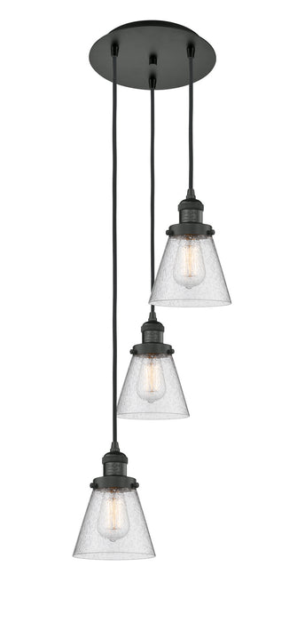 Innovations 113F-3P-BK-G64 Three Light Pendant, Matte Black
