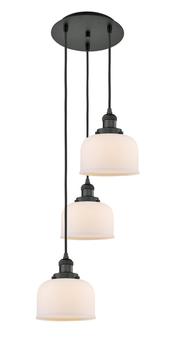 Innovations 113F-3P-BK-G71 Three Light Pendant, Matte Black