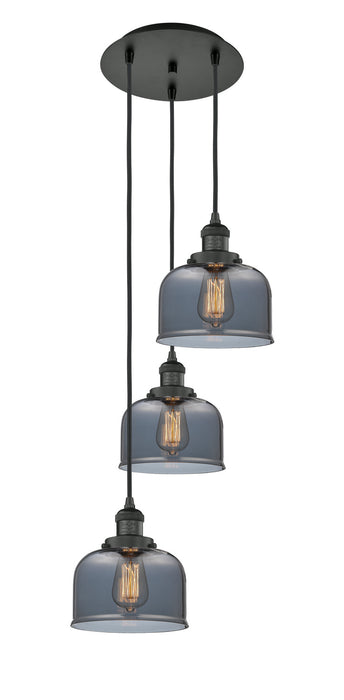 Innovations 113F-3P-BK-G73 Three Light Pendant, Matte Black