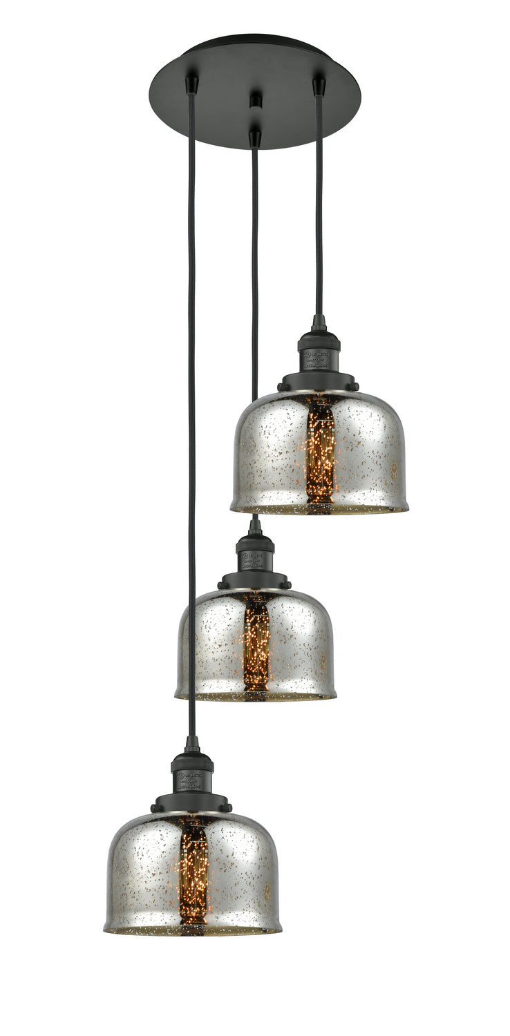 Innovations 113F-3P-BK-G78 Three Light Pendant, Matte Black
