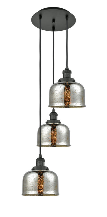 Innovations 113F-3P-BK-G78 Three Light Pendant, Matte Black