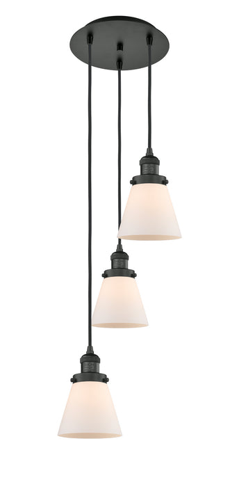 Innovations 113F-3P-BK-G61 Three Light Pendant, Matte Black