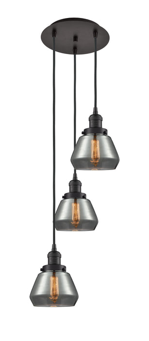 Innovations 113F-3P-OB-G173 Three Light Pendant, Oil Rubbed Bronze