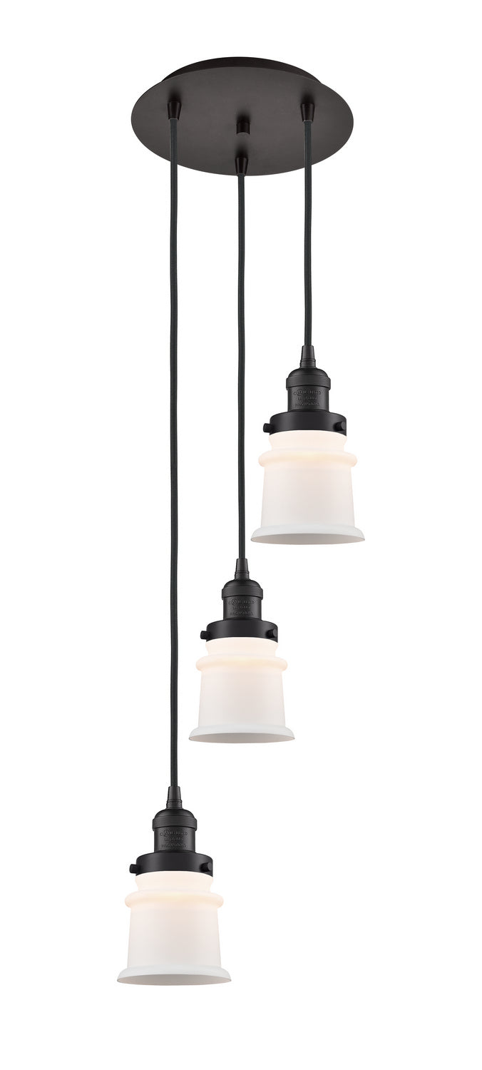 Innovations 113F-3P-OB-G181S Three Light Pendant, Oil Rubbed Bronze