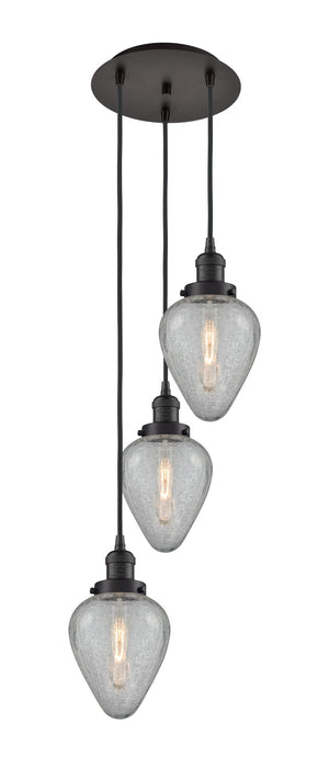 Innovations 113F-3P-OB-G165 Three Light Pendant, Oil Rubbed Bronze