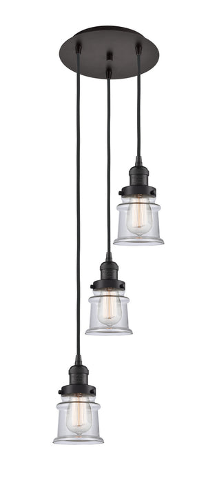 Innovations 113F-3P-OB-G182S Three Light Pendant, Oil Rubbed Bronze