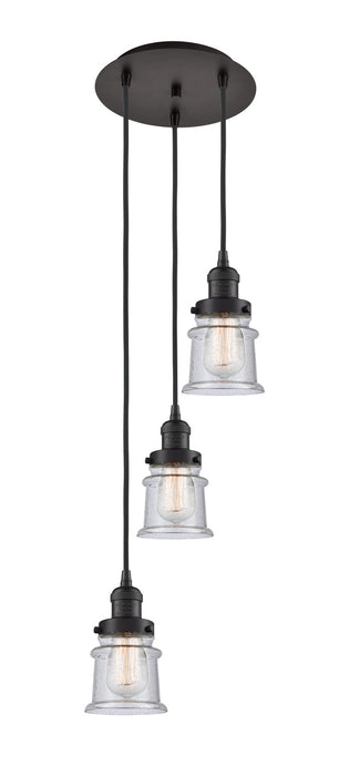 Innovations 113F-3P-OB-G184S Three Light Pendant, Oil Rubbed Bronze