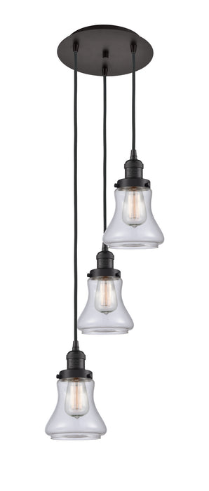 Innovations 113F-3P-OB-G192 Three Light Pendant, Oil Rubbed Bronze