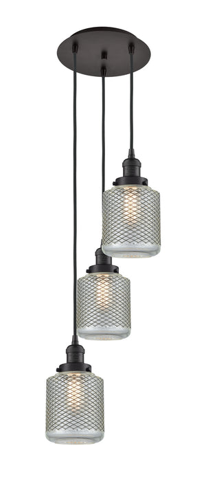 Innovations 113F-3P-OB-G262 Three Light Pendant, Oil Rubbed Bronze