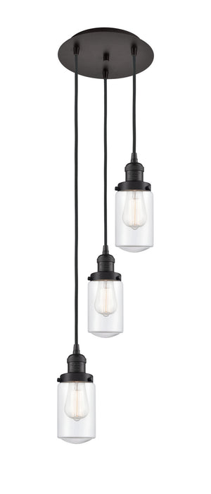 Innovations 113F-3P-OB-G312 Three Light Pendant, Oil Rubbed Bronze
