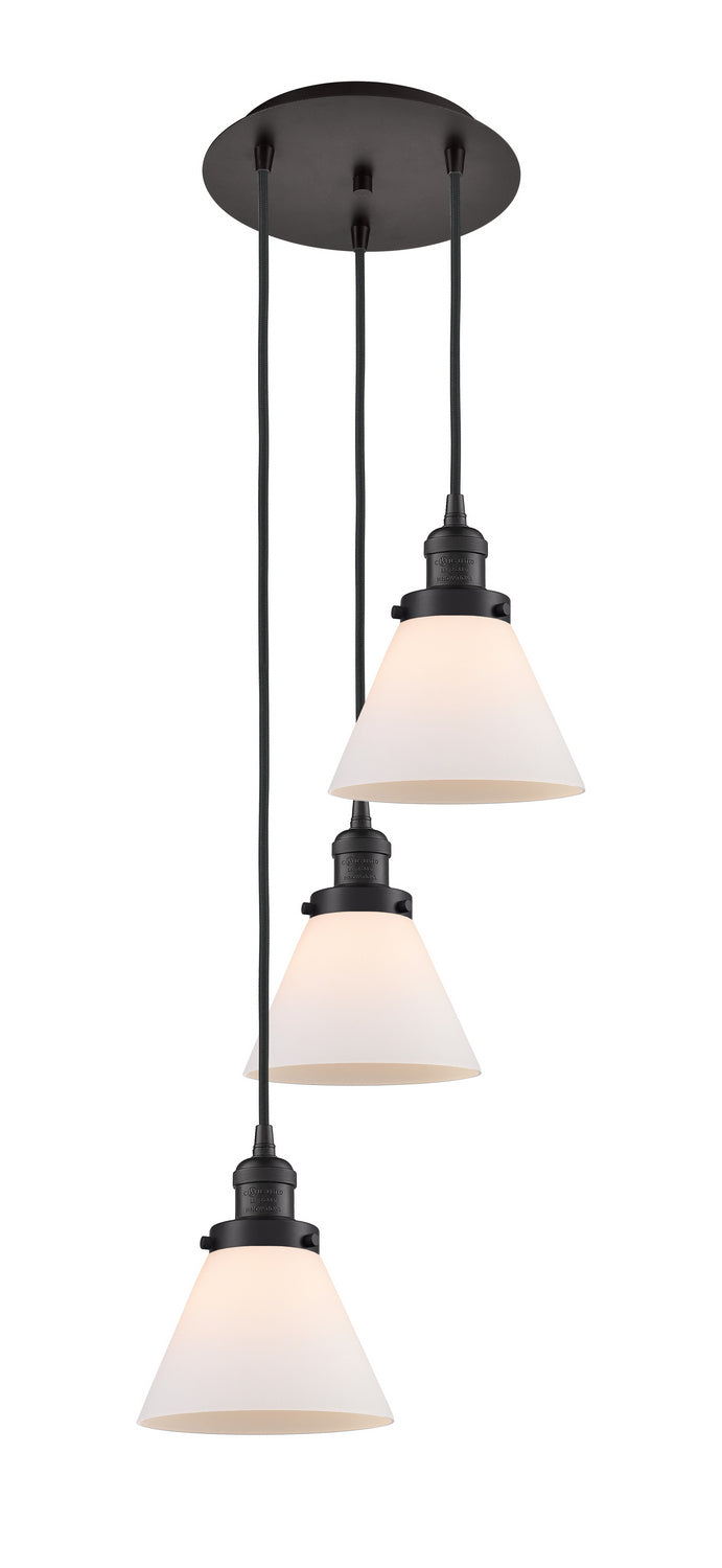 Innovations 113F-3P-OB-G41 Three Light Pendant, Oil Rubbed Bronze
