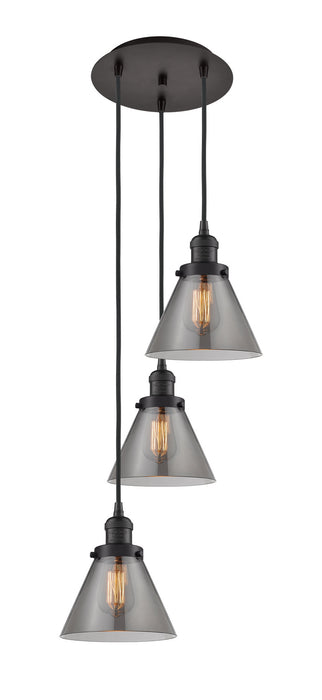 Innovations 113F-3P-OB-G43 Three Light Pendant, Oil Rubbed Bronze