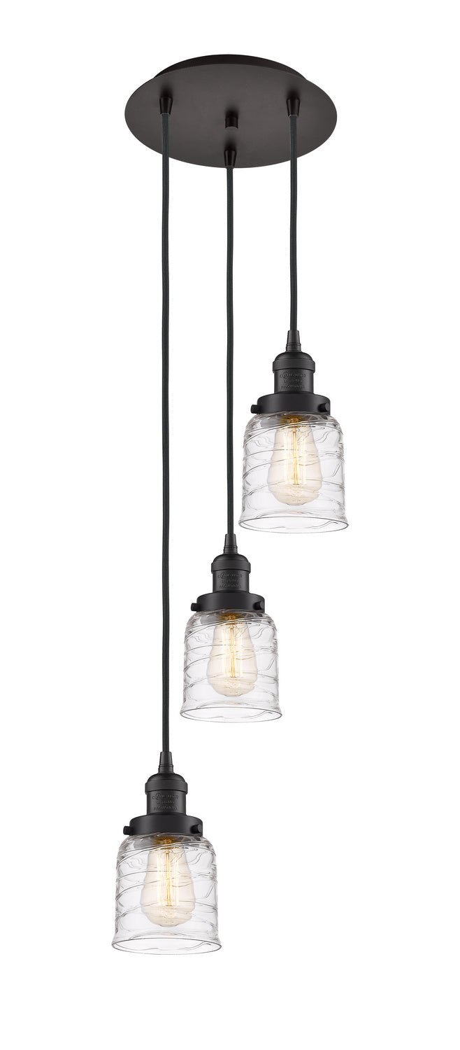 Innovations 113F-3P-OB-G513 Three Light Pendant, Oil Rubbed Bronze