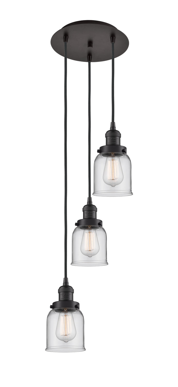 Innovations 113F-3P-OB-G52 Three Light Pendant, Oil Rubbed Bronze