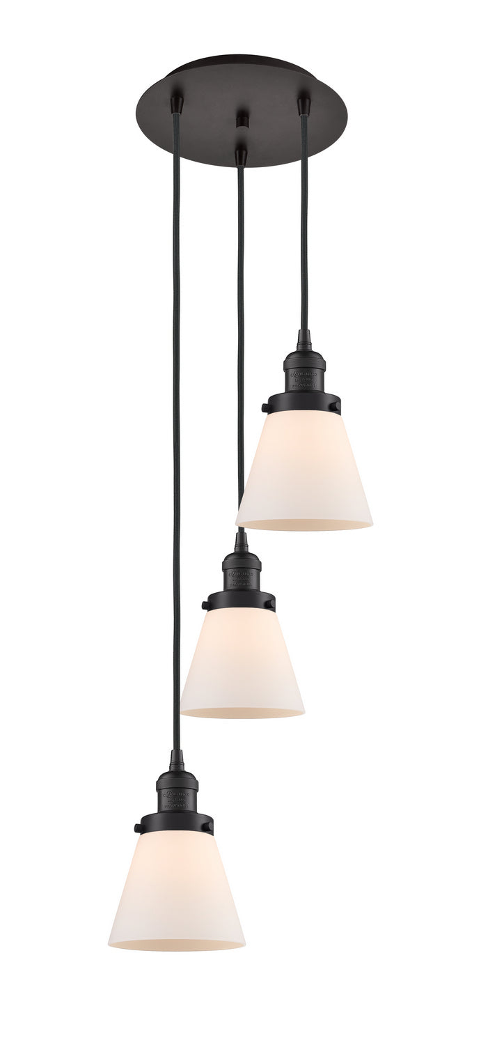 Innovations 113F-3P-OB-G61 Three Light Pendant, Oil Rubbed Bronze