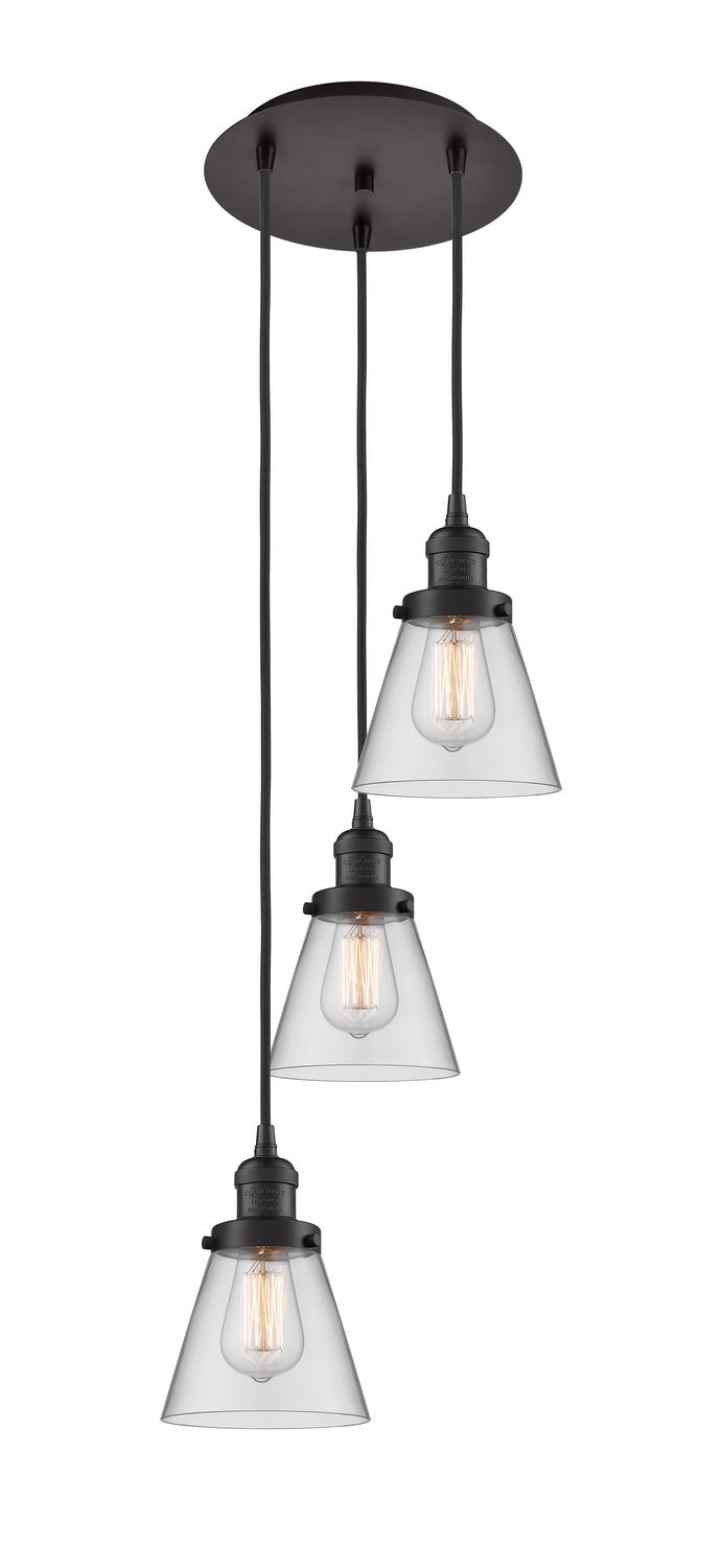 Innovations 113F-3P-OB-G62 Three Light Pendant, Oil Rubbed Bronze