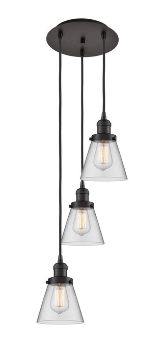 Innovations 113F-3P-OB-G62 Three Light Pendant, Oil Rubbed Bronze