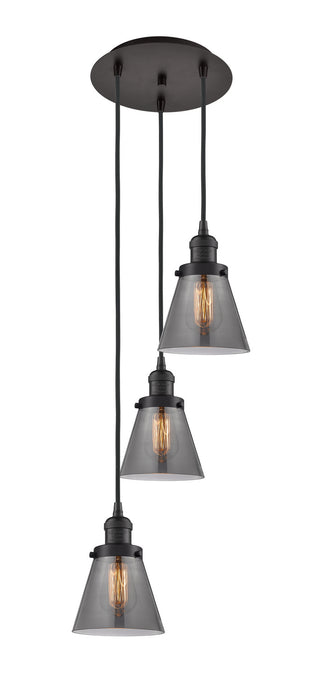 Innovations 113F-3P-OB-G63 Three Light Pendant, Oil Rubbed Bronze