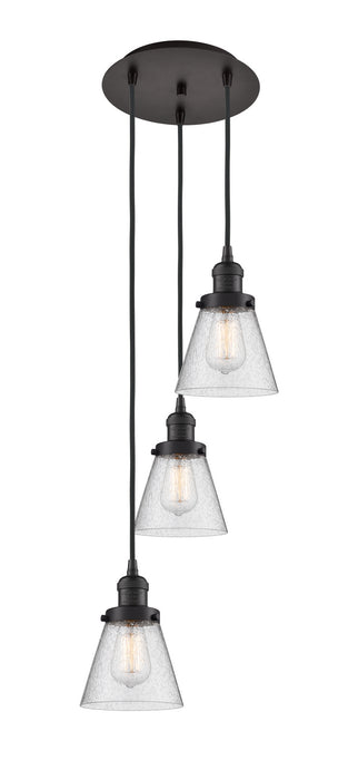 Innovations 113F-3P-OB-G64 Three Light Pendant, Oil Rubbed Bronze