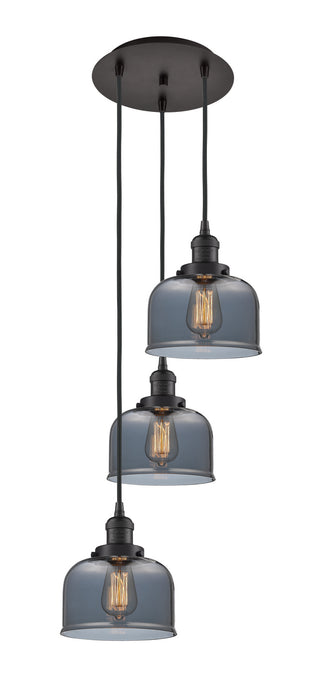 Innovations 113F-3P-OB-G73 Three Light Pendant, Oil Rubbed Bronze