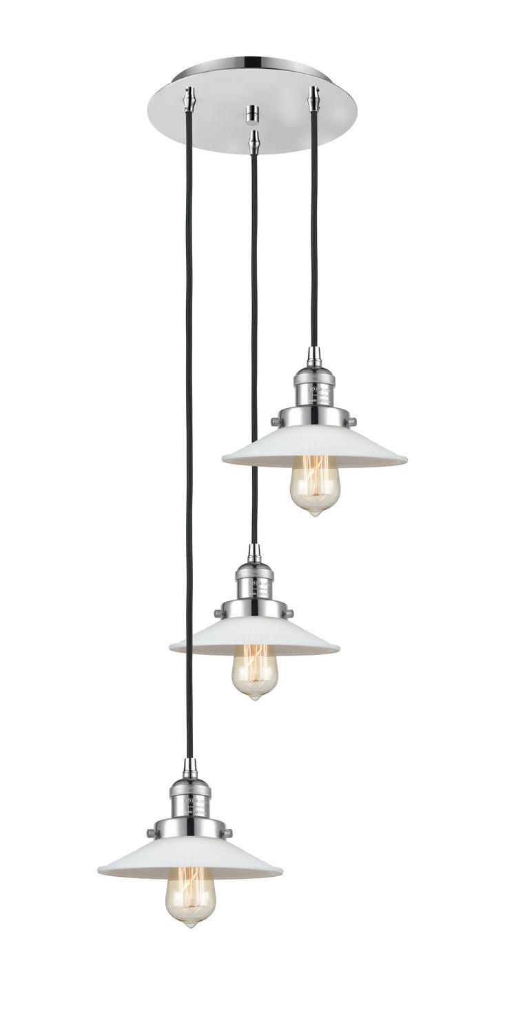 Innovations 113F-3P-PC-G1 Three Light Pendant, Polished Chrome