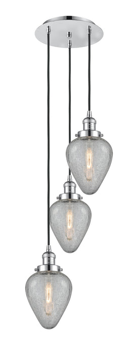 Innovations 113F-3P-PC-G165 Three Light Pendant, Polished Chrome