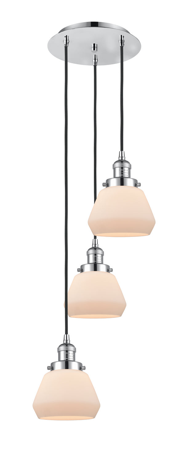Innovations 113F-3P-PC-G171 Three Light Pendant, Polished Chrome