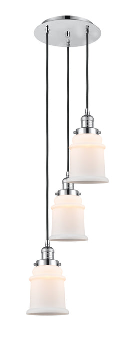 Innovations 113F-3P-PC-G181 Three Light Pendant, Polished Chrome