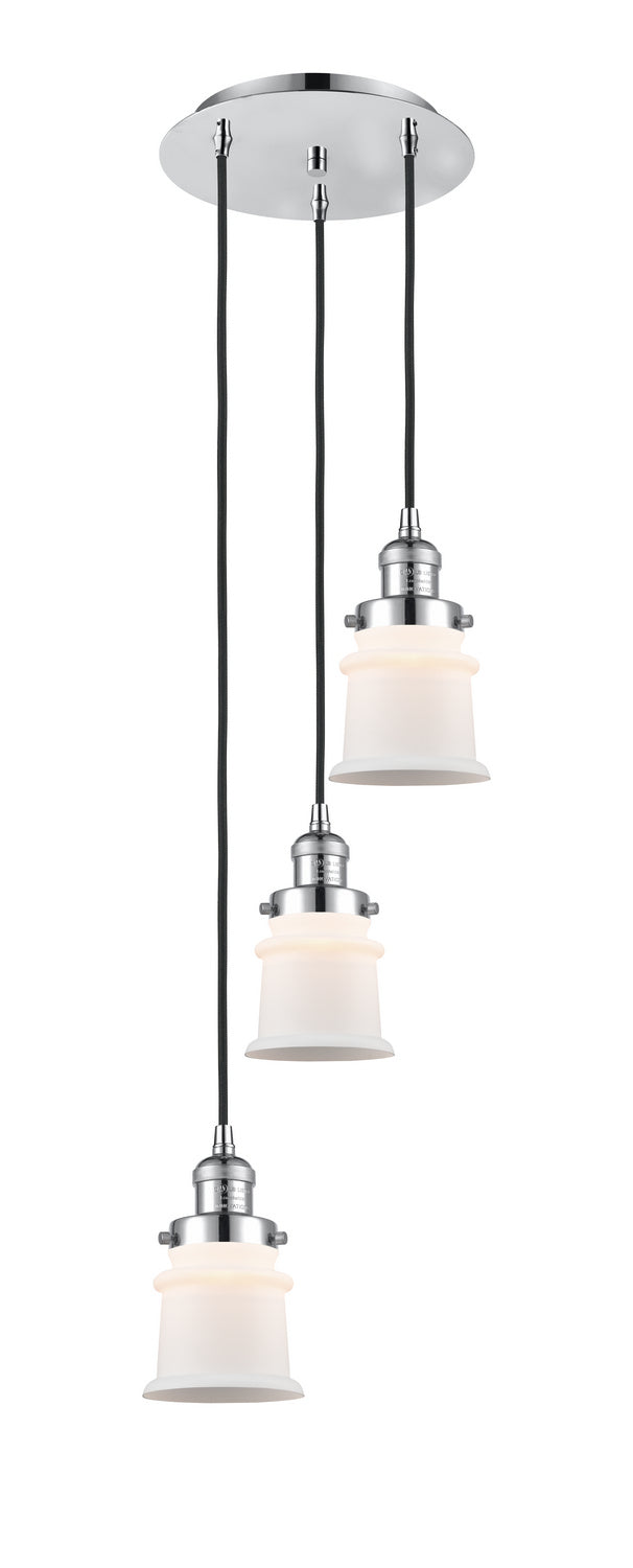 Innovations 113F-3P-PC-G181S Three Light Pendant, Polished Chrome
