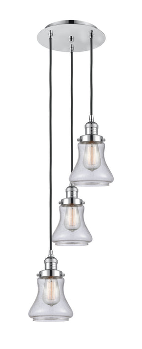 Innovations 113F-3P-PC-G194 Three Light Pendant, Polished Chrome