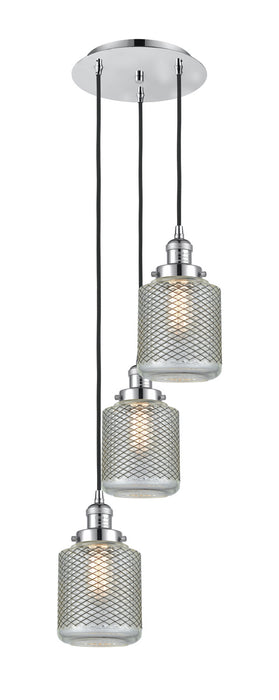 Innovations 113F-3P-PC-G262 Three Light Pendant, Polished Chrome