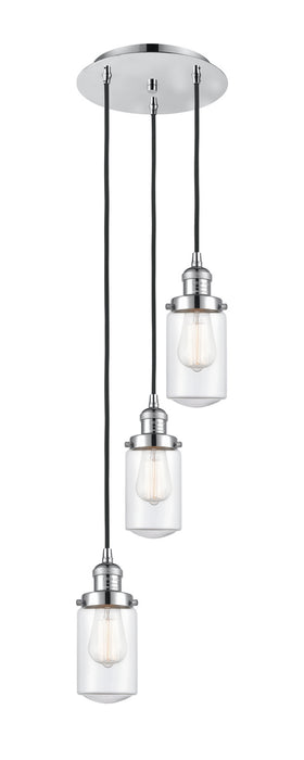 Innovations 113F-3P-PC-G312 Three Light Pendant, Polished Chrome