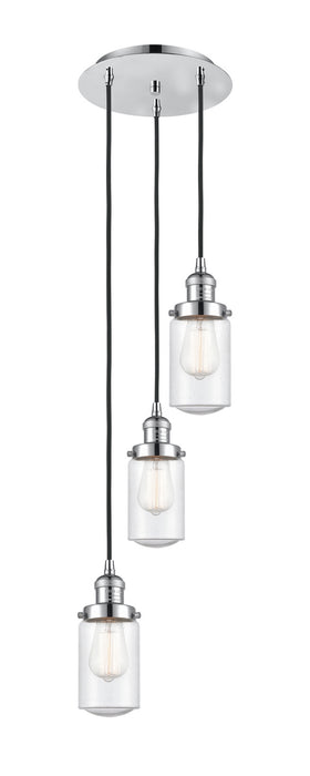 Innovations 113F-3P-PC-G314 Three Light Pendant, Polished Chrome