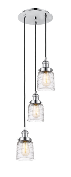 Innovations 113F-3P-PC-G513 Three Light Pendant, Polished Chrome